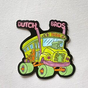 Dutch Bros Colorful Bus Sticker